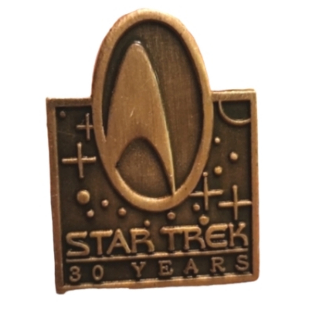 1990 star trek 30 years pewter tack pin